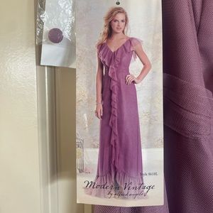 Bridesmaids Wisteria colored woman’s dress.